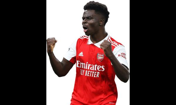 Bukayo Saka lachte vol ongeloof nadat Arsenal de Man of the Match-beslissing had genomen