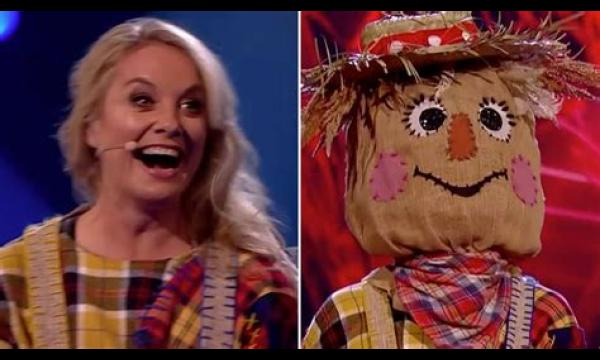 Holly Willoughby van de Masked Dancer is stomverbaasd terwijl Scarecrow Tamzin Outhwaite is